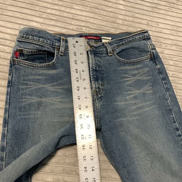 BCBG Y2K Jamil Flare Jeans Low Rise Wide Leg Flare Blue Denim 11/12 - Picture 10 of 10